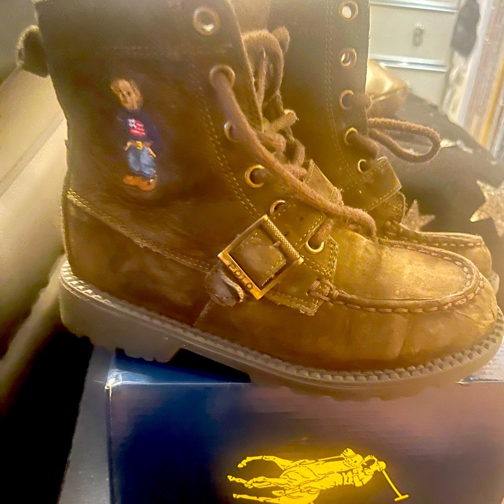 kids ralph lauren polo boots size 13
